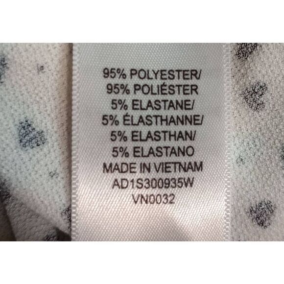 Adrianna Papell Shirt Ladies 1x Ivory Black‎ Heart Light Weight Flowy - Picture 8 of 9